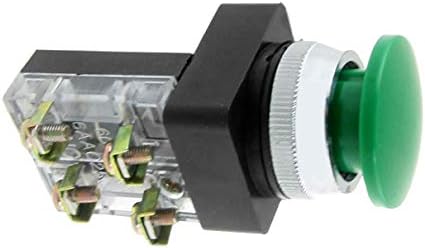 Aexit 250V AC Kapcsoló 6A vészleállító Zöld Gomba Pillanatnyi Nyomógomb Kapcsoló Nyomógombos Kapcsolók 1NO 1NC