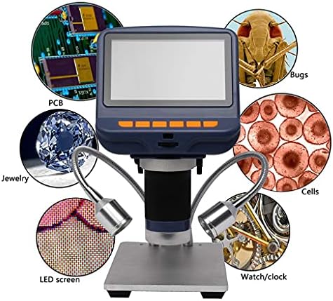 LIRUXUN 220X Asztali Elektronikus Digitális Sztereó Mikroszkóp Forrasztás Javítása a 4,3 hüvelykes Képernyő LED