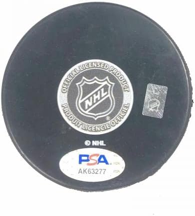 SAM LAFFERTY aláírt Jégkorong PSA/DNS-Chicago Blackhawks Aláírt - Dedikált NHL Korong