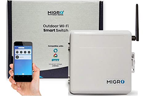 Migro Szabadtéri Smart Wi-Fi Outlet Doboz, nagy teherbírású 50A Rezisztív 240VAC 40A 10HP Medence Fűtés, Vezeték nélküli