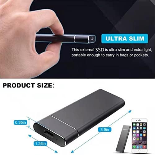 CZDYUF SSD Külső Merevlemez USB 3.1 C Típusú 500GB 1 tb-os 2 tb-os Hordozható szilárdtestalapú Külső Meghajtó (Szín : Kék,