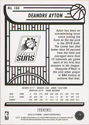 2022-23 Panini NBA Karika 166 Deandre Ayton NM-MT Phoenix Suns Kosárlabda Trading Card NBA