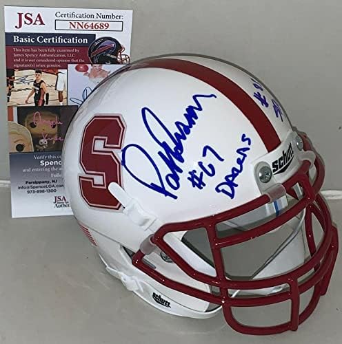 Pat Donovan Cowboyok aláírt Stanford Cardinal mini sisak dedikált SZÖVETSÉG - Dedikált NFL Mini Sisak