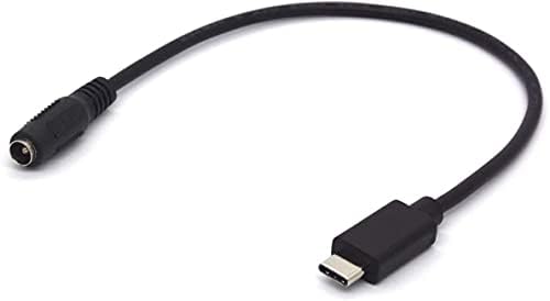 PIIHUSW C Típusú DC Kábel Hosszabbító - USB-C 5,5 2,5 mm tápfeszültség-csatlakozó Töltő Kábel (DC Női)