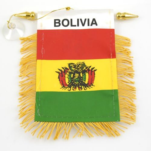 Mini Banner Bolívia Auto Tükör 4x6 Zászló