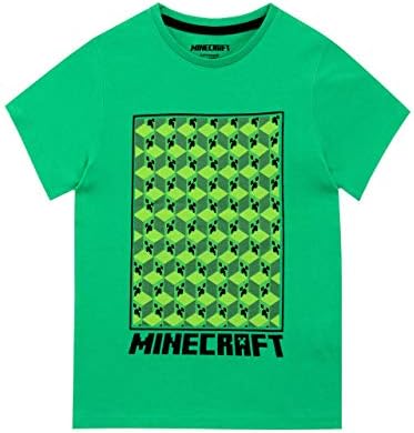 Minecraft Fiúk Creeper Póló Zöld