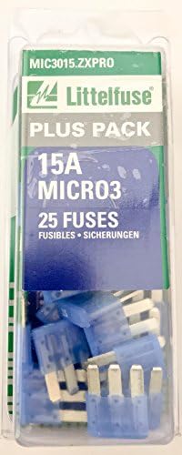 Littelfuse MIC3015.ZXPRO Micro3 Pro Csomag 25 db 32V 15A, 25 Csomag