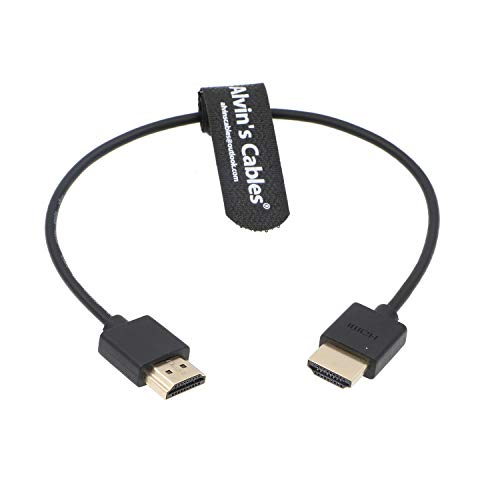 Alvin Kábelek Z Cam E2 HDMI Vékony, Hajlékony Kábel Nagy Sebességű Ethernet-Portkeys BM5 Monitor Egyenesen, Egyenesen 30CM