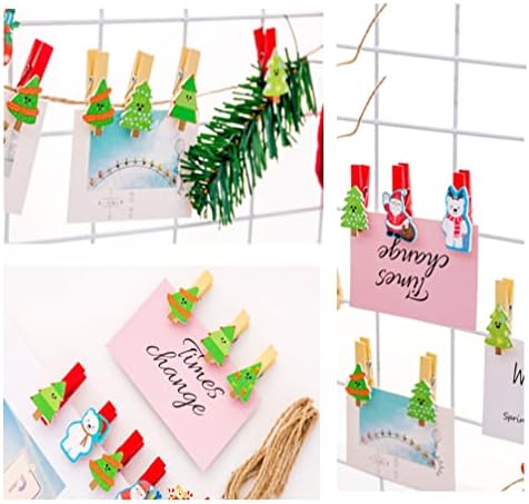 Adam Victor Boldog Karácsonyt Fa Klipek Csipeszek Fotó DIY Fából készült Klip - Holiday Party Dekoráció/Hóember, karácsonyfa